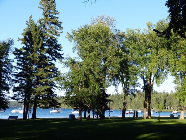 Clear Lake at Wasagaming, town within the national park