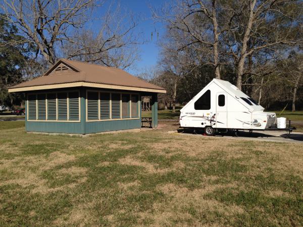 Clear skies and cool weather at Brazos Bend State Park