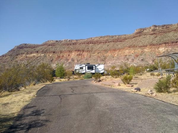 Cliffs to the south of the campground - Quail Creek State Park, Hurricane, UT