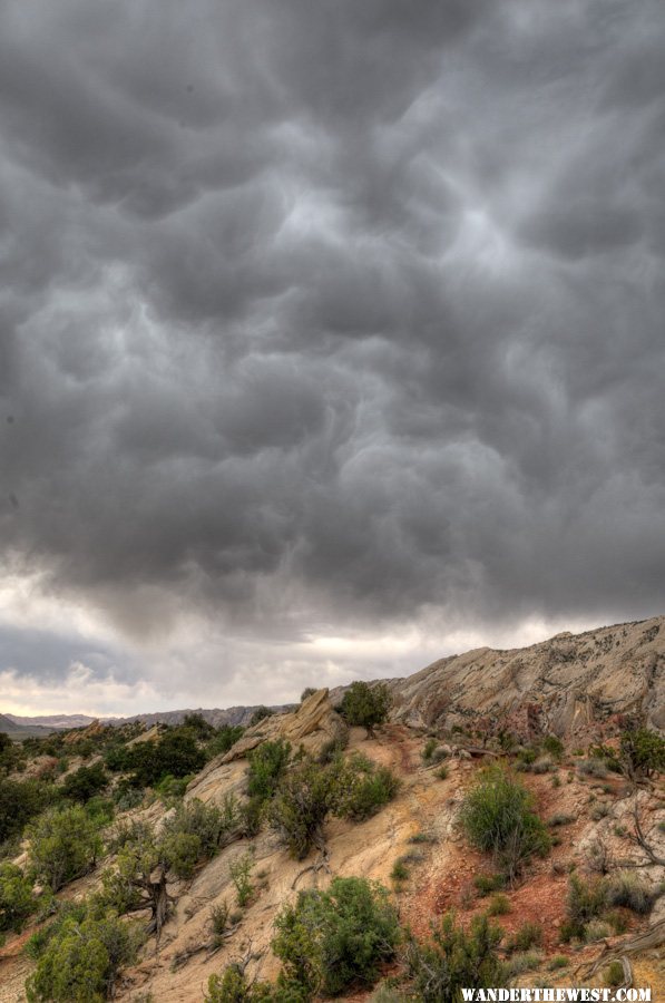 Clouds along Waterpocket Fold