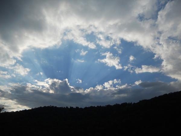 Clouds over the mountain