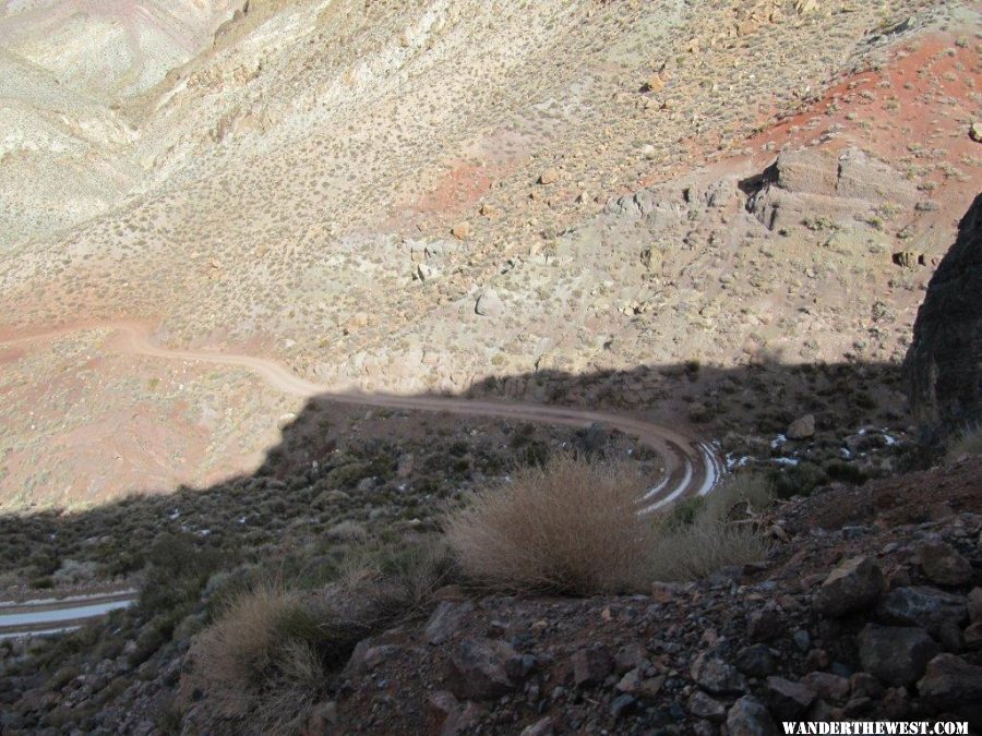 Coming down the Red Pass section on Titus Canyon Rd.