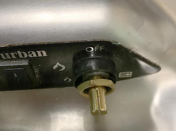 Cooktop valve loose right side