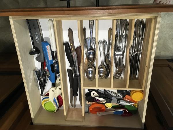 custom made silverware drawer