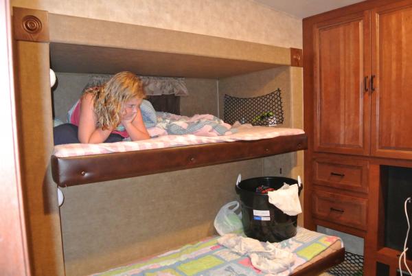 daughter enjoying her bunk