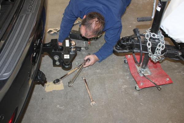 Dennis at ETI set up our weight distribution hitch for us. There was a nominal fee but well worth it to a couple of newbies without power tools