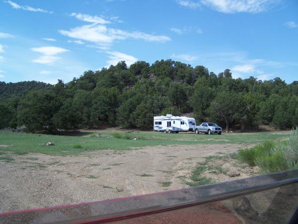 Dispersed camping spot in NF Near Salina, UT.  We were here for 3 days and saw one other vehicle, a local ranchers pick up.