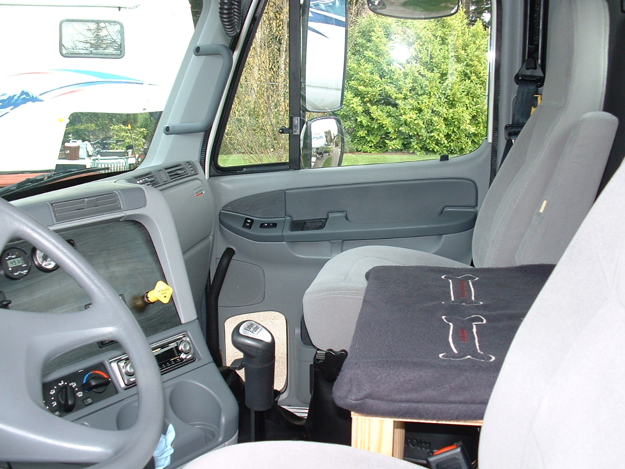 Dog area and passenger seat