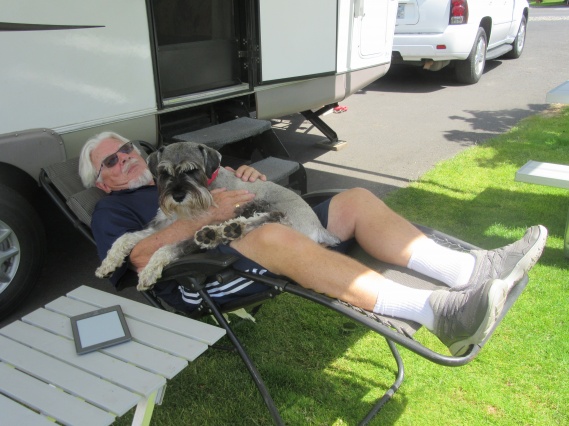 Dont very often get the recliner to myself as Dismas the Wonder Schnauzer insists on sharing.