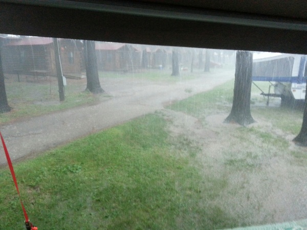 Downpour at Eby's Pines Campground 6/18/2014