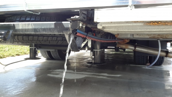 Drains relocation to rear of coach,  now I don't stand in water now when tanks are emptied.