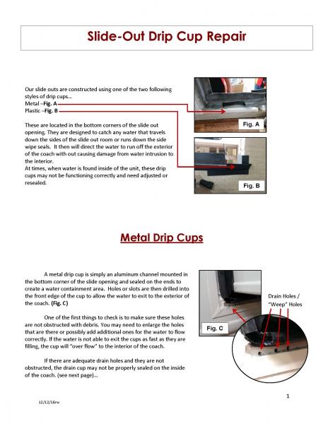 Drip Cup Repair Page 1