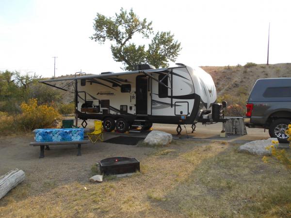 Dry camping at Green River Campground, Dinosaur National Monument, Jensen, UT