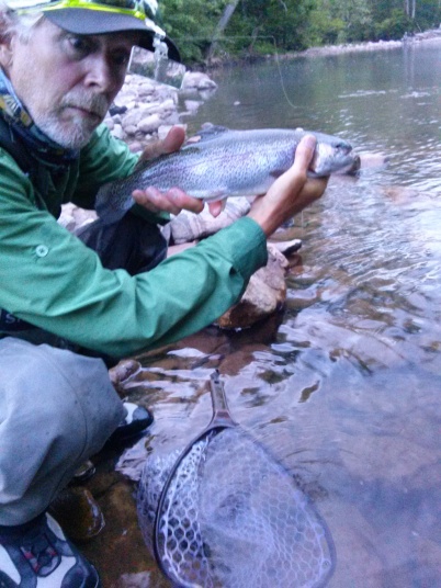 Ed our guide holding wife's rainbow