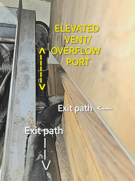 ELEVATED VENT OVERFLOW PORT