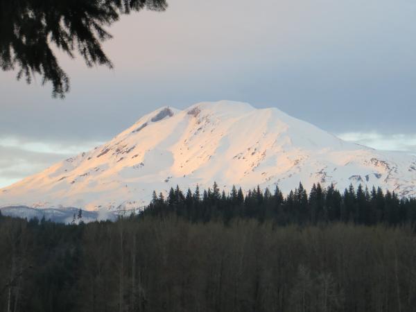 Elk Meadows  Mt Adams (2) The view from the back of our site.