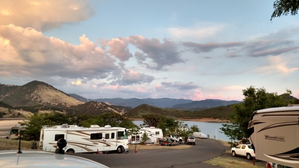 Emigrant Lake - Ashland, OR - Site 15 - July 2015 View from Camp Site