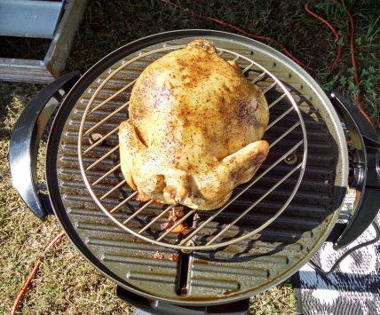 End of Oct.we roasted a 5lb 4oz. chicken for 3.5hrs. at Mayberry Campground,N.C.