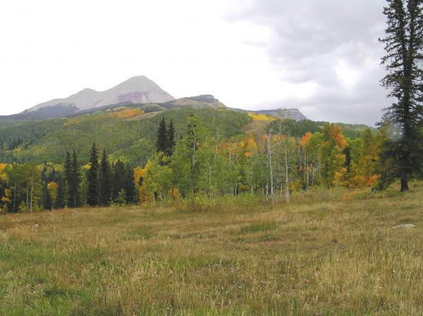 Engineer Mountain near Cascade Curve US550 north of Durango, Colorado.10/11