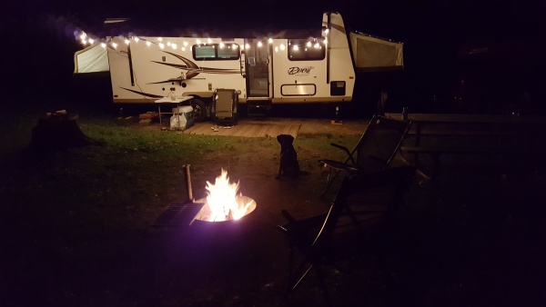 Enjoying a wonderful quiet Sunday night at the campground.