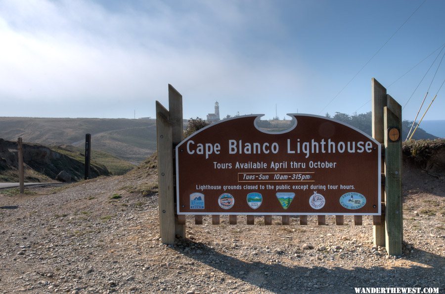 Entrance to Cape Blanco Lighthouse