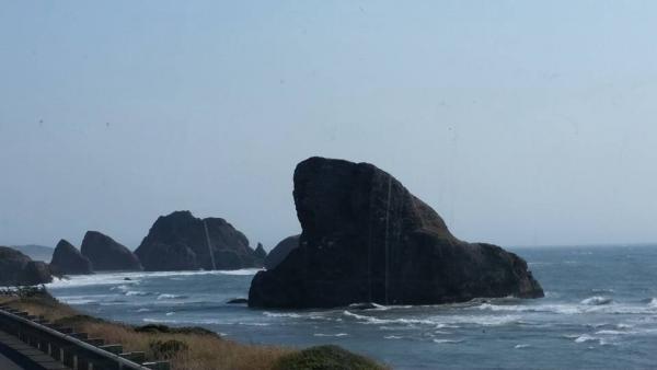 Fantastic views while driving in breathtaking Oregon coast
  Near Brookings, or.  Beaches wide, and uncrowded