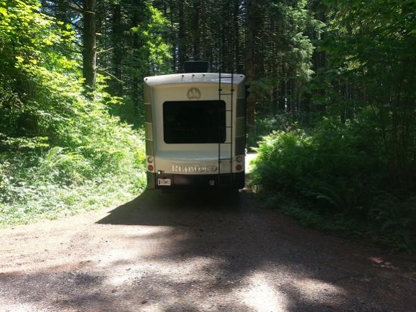 Final approach up the hill into our park host pad. I can still remember the relief I felt! ~theresa