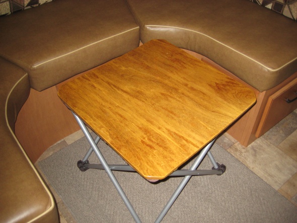 Finished foot stool table