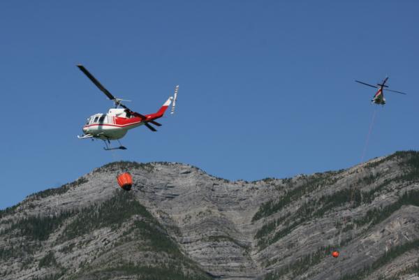 Firefighting helicopters - Kananaskis Country, AB