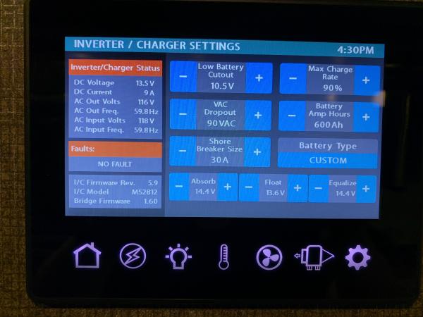 Firefly Integrations custom software profile for setting proper charging rates of LiFePO4 battery plant