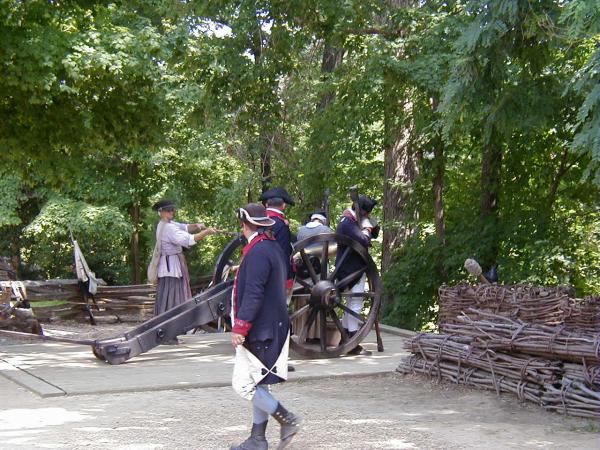 Firing the cannon at the Yorktown Victory Center