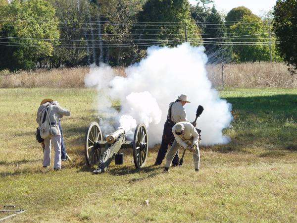 Firing the mountain howitzer