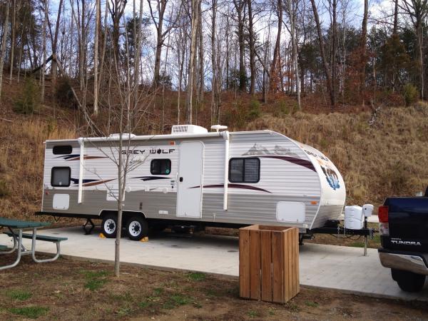 First camping trip Pigeon Forge, TN at Bear Cove Village CG very nice and really enjoyed even when it snowed.