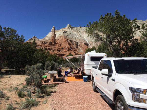 First campsite - Kodachrome Basin. The site was reserved the next night so we had to move a few spaces away.