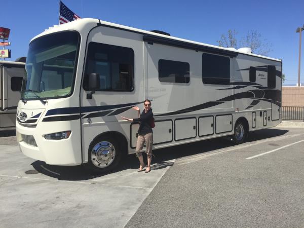 First day with new Precept- wife in front of her new toy.