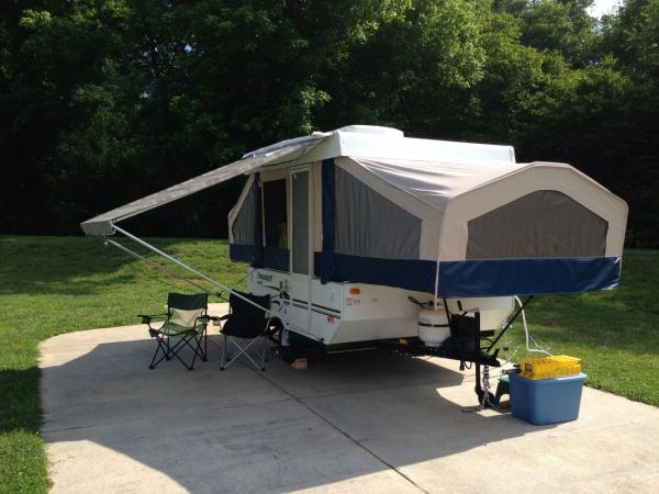 First night at Tom Johnson's Campground in Marion, NC.