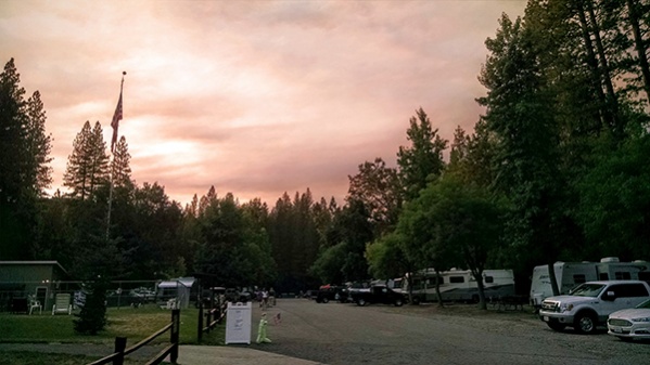 First trip. Very hazy/cloudy sky due to the Rim Fire that started about 4 miles away from Bass Lake (where we camp) and made for an eerie evening.