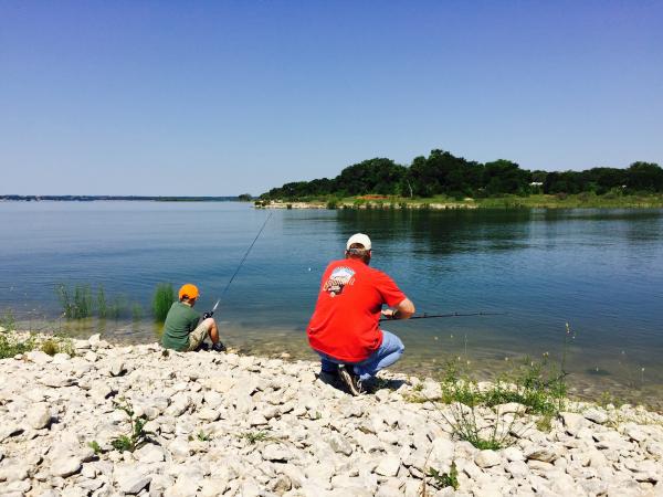 Fishing with my son.