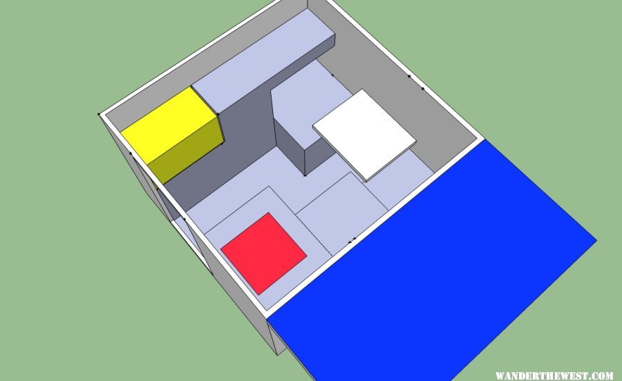 Flatbed camper potential layout 1