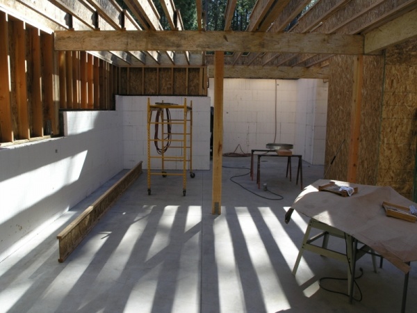 floor joists, view from the basement.