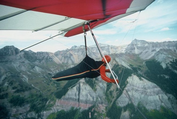 Flying along the San Juan Mountain Range, Colorado