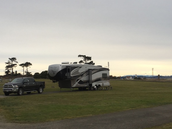 Fort Worden on a cold windy January day. Not too many others in the campground.