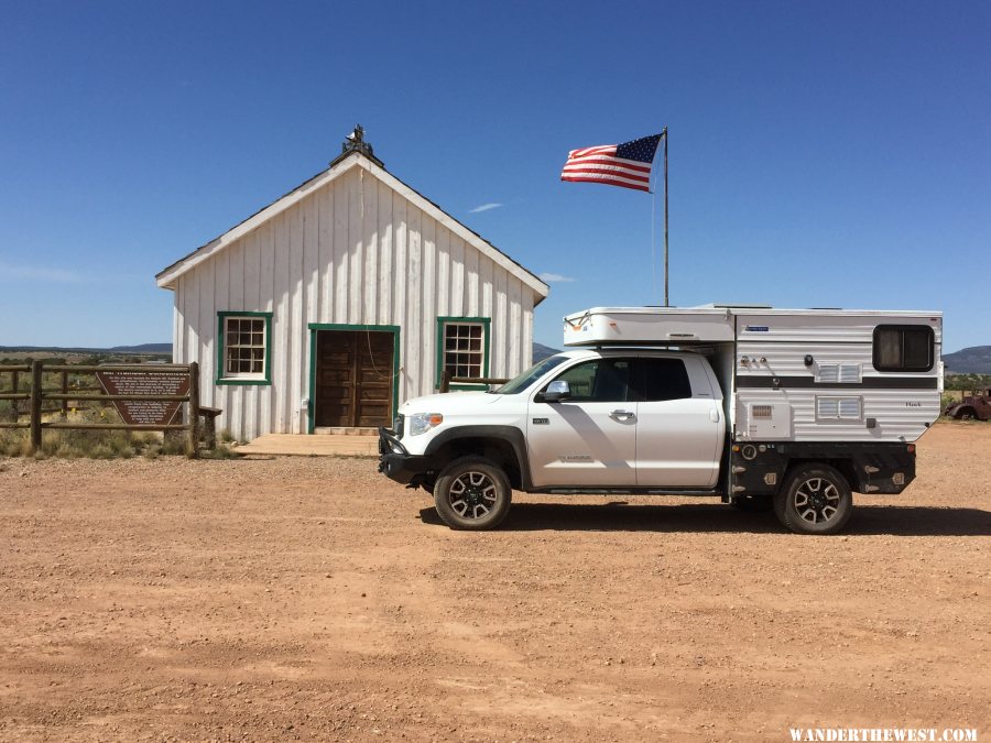 Four Wheel Camper visits Mt Trumbull School House