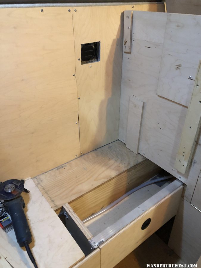 Fridge location with vent hole