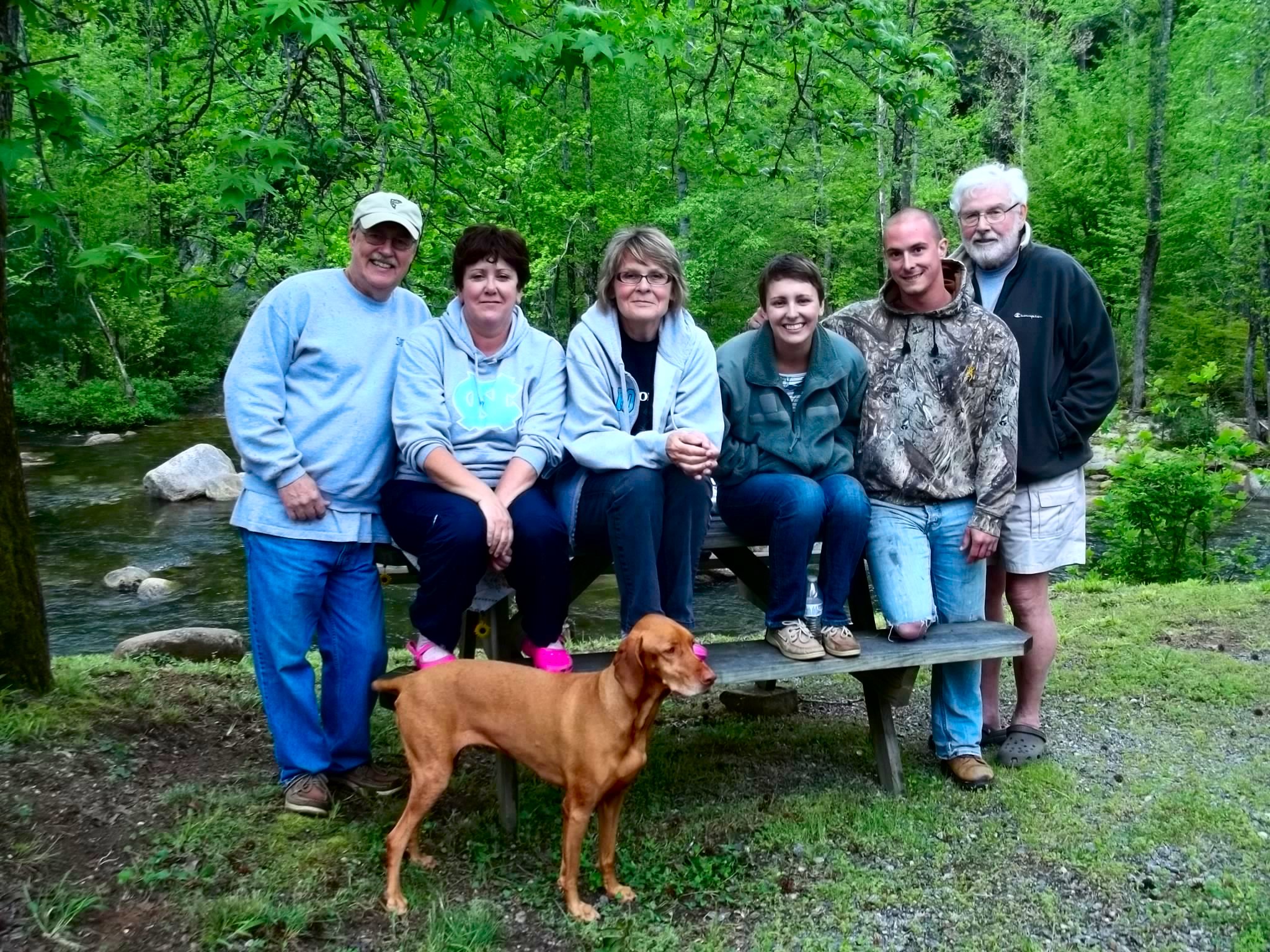 Friends camping at Brown Mountain Beach Resort...