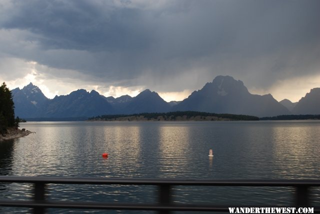 From Jackson Lake dam