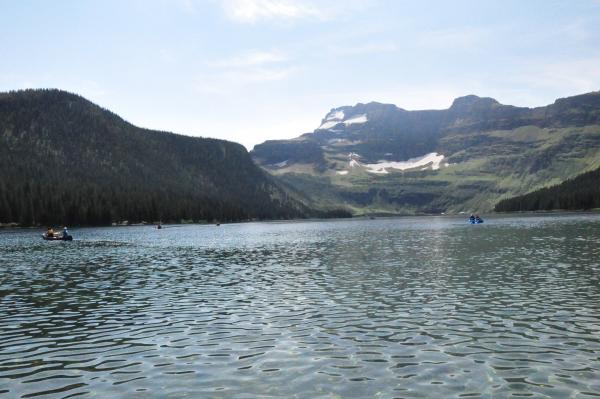 From the Canadian side of Cameron lake