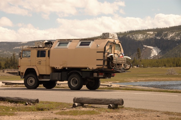 Fuel tanker modded into a camper that we saw at Yellowstone in 2011