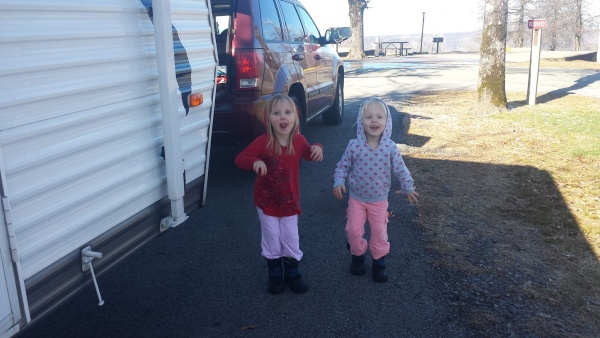 girls glad to get out of the jeep