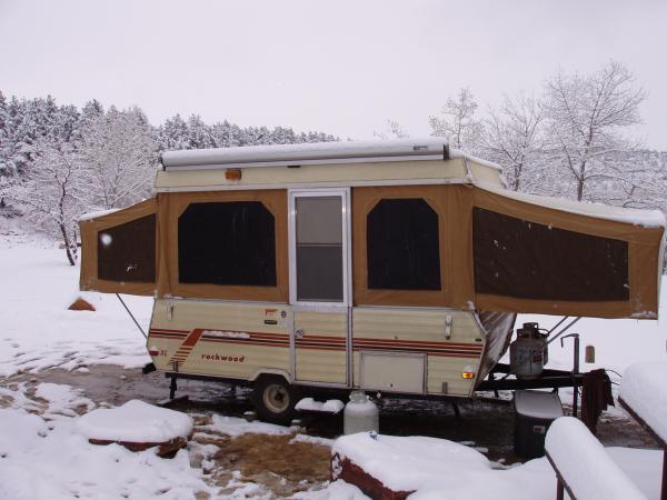 Gone but not forgotten, this was our first outting in this pup, woke up the next morning to a foot of snow.  Had the park to ourselves, best 3 day wee